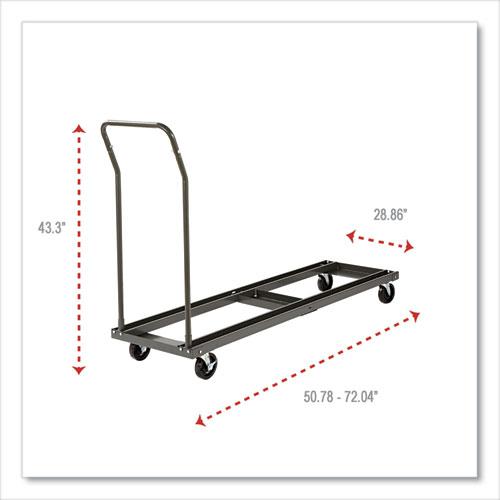 Chair/Table Cart, Metal, 600 lb Capacity, 20.86" x 50.78" to 72.04" x 43.3", Black. Picture 16