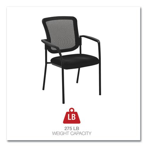 Alera Mesh Guest Stacking Chair, 26" x 25.6" x 36.2", Black Seat, Black Back, Black Base. Picture 10