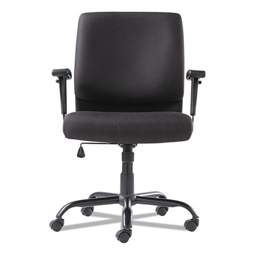 Big/Tall Swivel/Tilt Mid-Back Chair, Supports Up to 450 lb, 19.29" to 23.22" Seat Height, Black. Picture 9