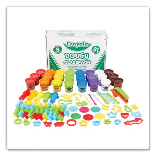 Dough Classpack, 3 oz, 8 Assorted Colors with 81 Modeling Tools. Picture 1