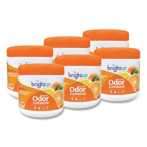 Super Odor Eliminator, Mandarin Orange and Fresh Lemon, 14 oz Jar, 6/Carton. Picture 1