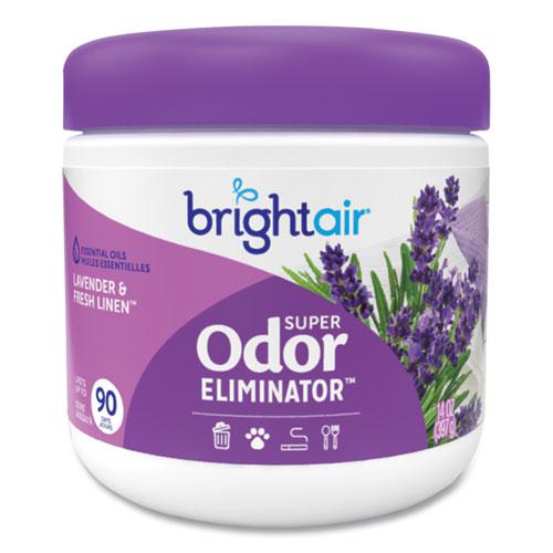 Super Odor Eliminator, Lavender and Fresh Linen, Purple, 14 oz Jar, 6/Carton. Picture 2