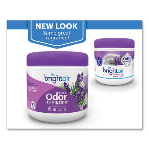 Super Odor Eliminator, Lavender and Fresh Linen, Purple, 14 oz Jar, 6/Carton. Picture 3