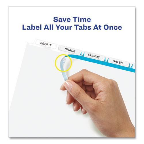 Print and Apply Index Maker Clear Label Dividers, Extra Wide Tab, 5-Tab, White Tabs, 11.25 x 9.25, White, 1 Set. Picture 1