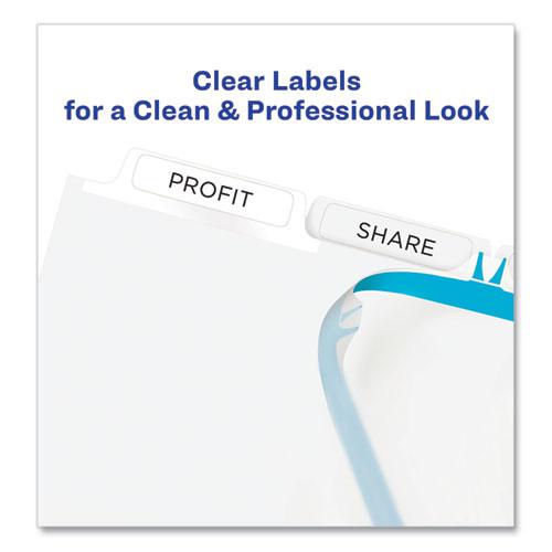 Print and Apply Index Maker Clear Label Dividers, Extra Wide Tab, 5-Tab, White Tabs, 11.25 x 9.25, White, 1 Set. Picture 2