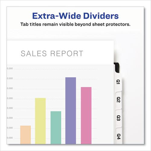 Print and Apply Index Maker Clear Label Dividers, Extra Wide Tab, 8-Tab, 11.25 x 9.25, White, 1 Set. Picture 2