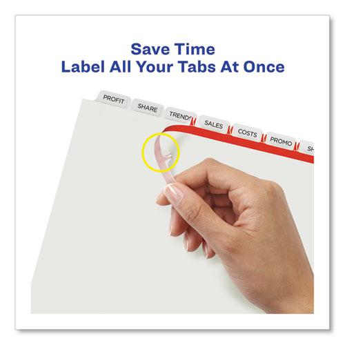 Print and Apply Index Maker Clear Label Dividers, Extra Wide Tab, 8-Tab, 11.25 x 9.25, White, 1 Set. Picture 5