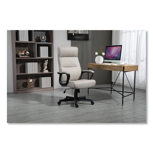Alera Oxnam Series High-Back Task Chair, Supports Up to 275 lbs, 17.56" to 21.38" Seat Height, Tan Seat/Back, Black Base. Picture 10