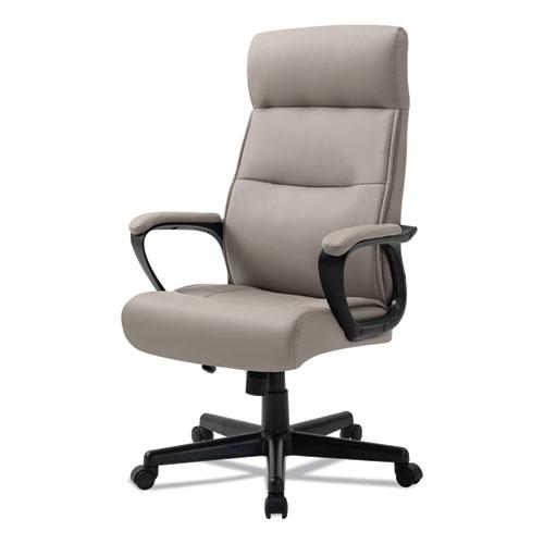 Alera Oxnam Series High-Back Task Chair, Supports Up to 275 lbs, 17.56" to 21.38" Seat Height, Tan Seat/Back, Black Base. Picture 3