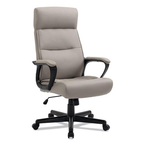 Alera Oxnam Series High-Back Task Chair, Supports Up to 275 lbs, 17.56" to 21.38" Seat Height, Tan Seat/Back, Black Base. Picture 1