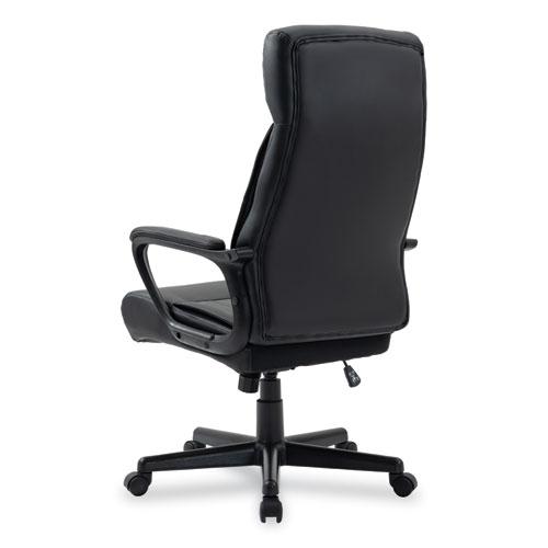 Alera Oxnam Series High-Back Task Chair, Supports Up to 275 lbs, 17.56" to 21.38" Seat Height, Black Seat/Back, Black Base. Picture 9