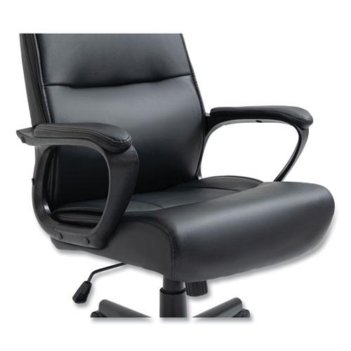 Alera Oxnam Series High-Back Task Chair, Supports Up to 275 lbs, 17.56" to 21.38" Seat Height, Black Seat/Back, Black Base. Picture 5