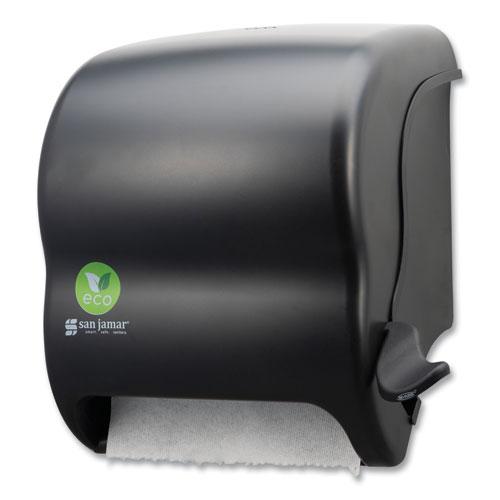 Ecological Green Towel Dispenser, 12.49" x 8.6" x 12.82", Black. Picture 1