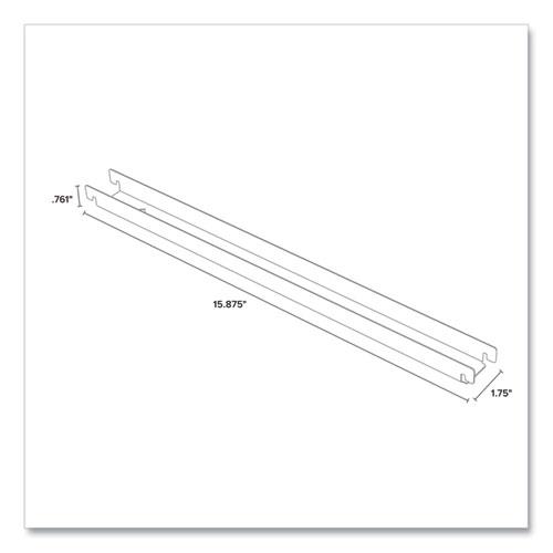 Two Row Hangrails for Alera 30" and 36" Wide Lateral Files, Aluminum, 4/Pack. Picture 5