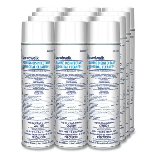 Foaming Disinfectant Germicidal Cleaner, Flowery Scent, 19 oz Aerosol Can, 12/Carton. Picture 3