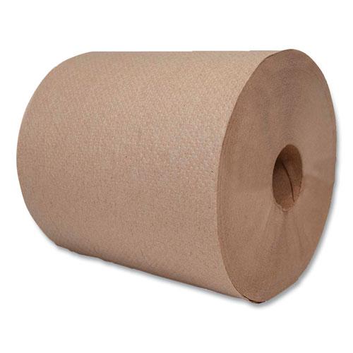 Hard Wound Towel, 1 Ply, 8" x 700 ft, Kraft, 6/Carton. Picture 2