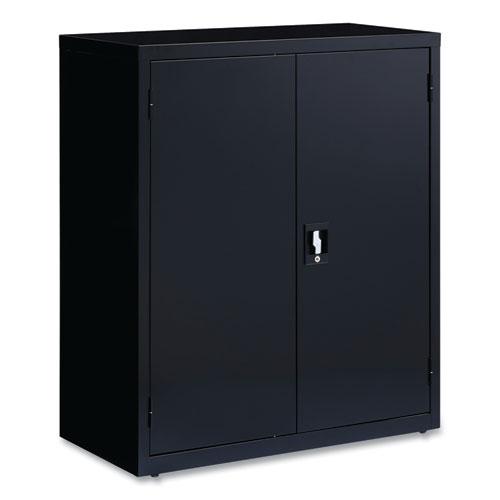 Fully Assembled Storage Cabinets, 3 Shelves, 36" x 18" x 42", Black. Picture 2