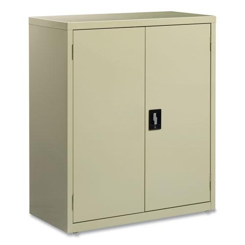 Fully Assembled Storage Cabinets, 3 Shelves, 36" x 18" x 42", Putty. Picture 3