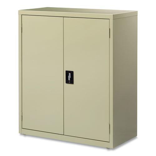 Fully Assembled Storage Cabinets, 3 Shelves, 36" x 18" x 42", Putty. Picture 6