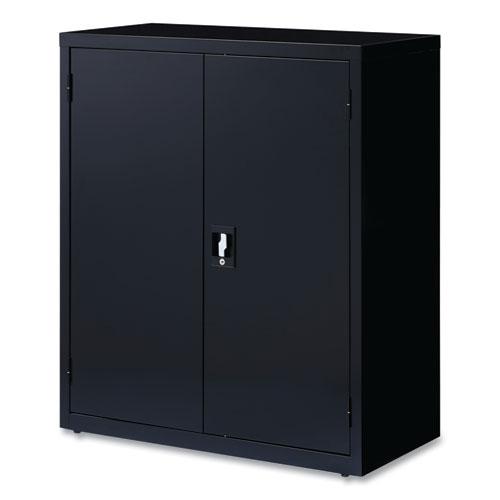 Fully Assembled Storage Cabinets, 3 Shelves, 36" x 18" x 42", Black. Picture 5
