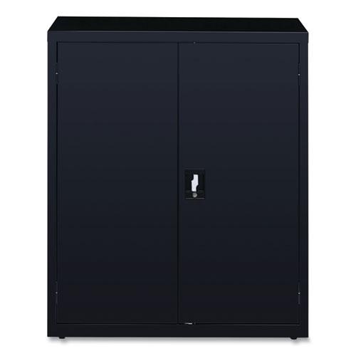 Fully Assembled Storage Cabinets, 3 Shelves, 36" x 18" x 42", Black. Picture 1
