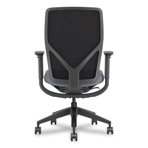 Flexion Mesh Back Task Chair, Supports Up to 300 lb, 14.81" to 19.7" Seat Height, Black/Basalt. Picture 2