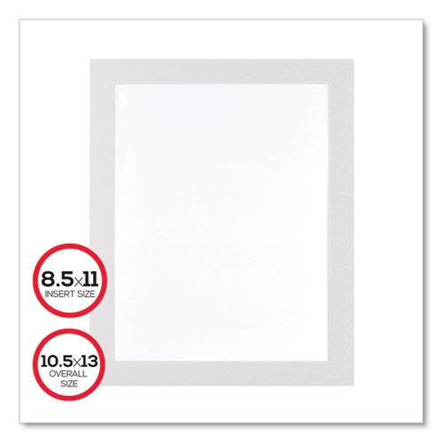 Self Adhesive Sign Holders, 8.5 x 11 Insert, Clear with White Border, 2/Pack. Picture 5