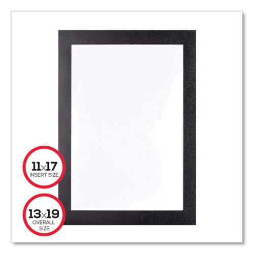 Self Adhesive Sign Holders, 11 x 17 Insert, Clear with Black Border, 2/Pack. Picture 5