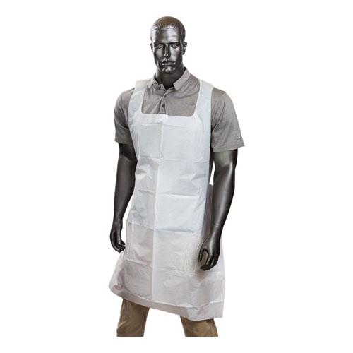 Poly Apron, 28 x 46, One Size Fits All, White, 500/Carton. Picture 2