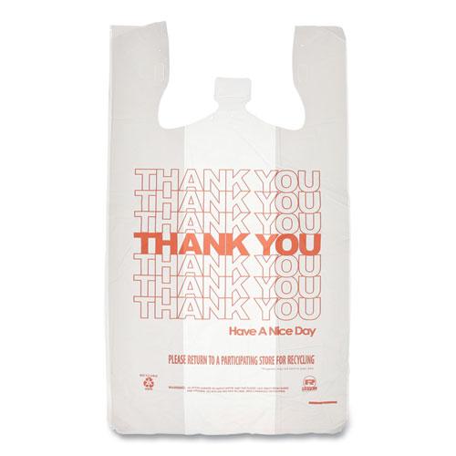 Thank You Bags, 13" x 23" x 23", Red/White, 1,000/Carton. Picture 1