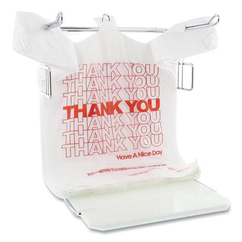 Thank You Bags, 13" x 23" x 23", Red/White, 1,000/Carton. Picture 2