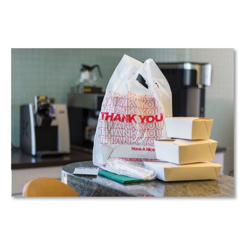Thank You Bags, 13" x 23" x 23", Red/White, 1,000/Carton. Picture 3