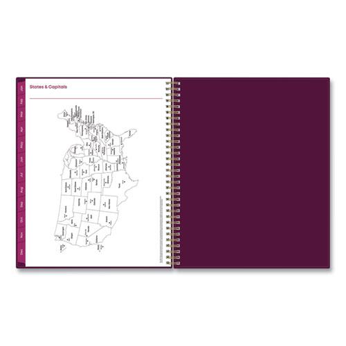 Gili Weekly/Monthly Planner, Gili Jewel Tone Artwork, 11 x 8.5, Plum Cover, 12-Month (Jan to Dec): 2024. Picture 9