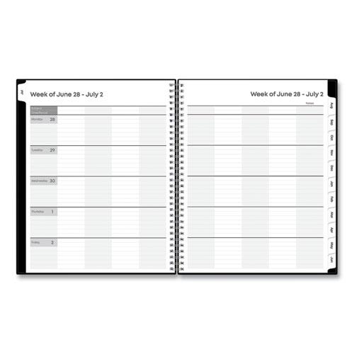 Teacher's Solid Black Weekly/Monthly Lesson Planner, 2024 to 2025, Nine Classes, Black Cover, (144) 11 x 8.5 Pages. Picture 2