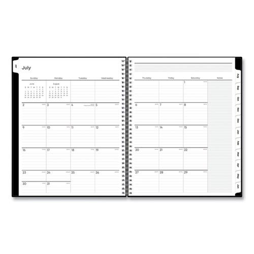 Teacher's Solid Black Weekly/Monthly Lesson Planner, 2024 to 2025, Nine Classes, Black Cover, (144) 11 x 8.5 Pages. Picture 3