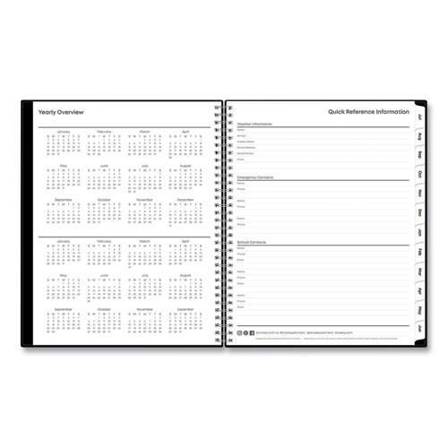 Teacher's Solid Black Weekly/Monthly Lesson Planner, 2024 to 2025, Nine Classes, Black Cover, (144) 11 x 8.5 Pages. Picture 5