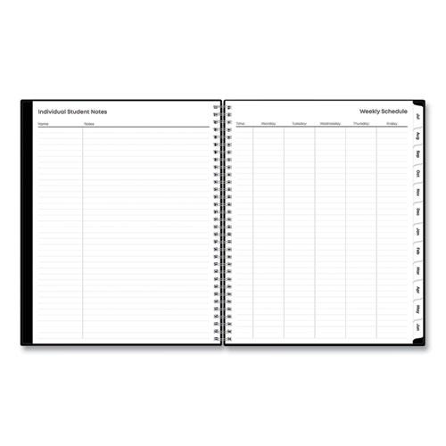 Teacher's Solid Black Weekly/Monthly Lesson Planner, 2024 to 2025, Nine Classes, Black Cover, (144) 11 x 8.5 Pages. Picture 7