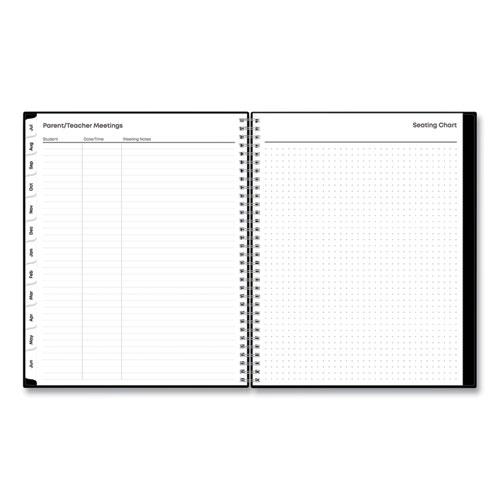 Teacher's Solid Black Weekly/Monthly Lesson Planner, 2024 to 2025, Nine Classes, Black Cover, (144) 11 x 8.5 Pages. Picture 8