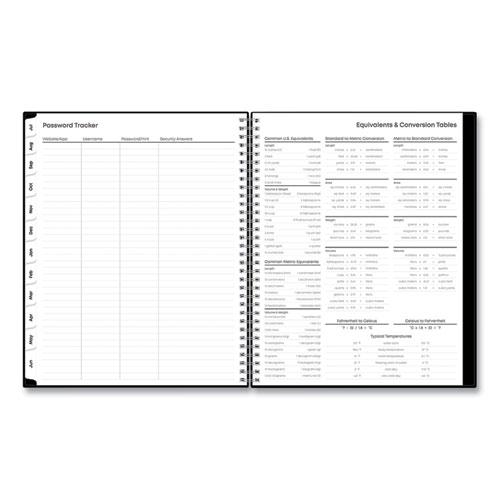 Teacher's Solid Black Weekly/Monthly Lesson Planner, 2024 to 2025, Nine Classes, Black Cover, (144) 11 x 8.5 Pages. Picture 9