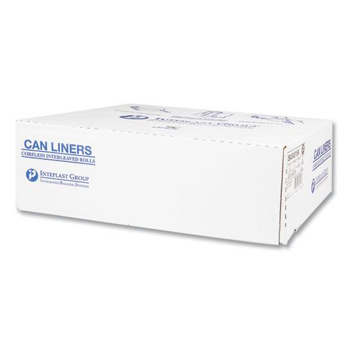 High-Density Commercial Can Liners, 60 gal, 22 mic, 43" x 48", Black, 25 Bags/Roll, 6 Interleaved Rolls/Carton. Picture 4