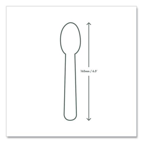 White CPLA Cutlery, Spoon, 1,000/Carton. Picture 3