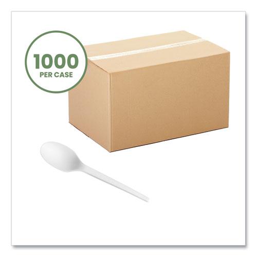 White CPLA Cutlery, Spoon, 1,000/Carton. Picture 2