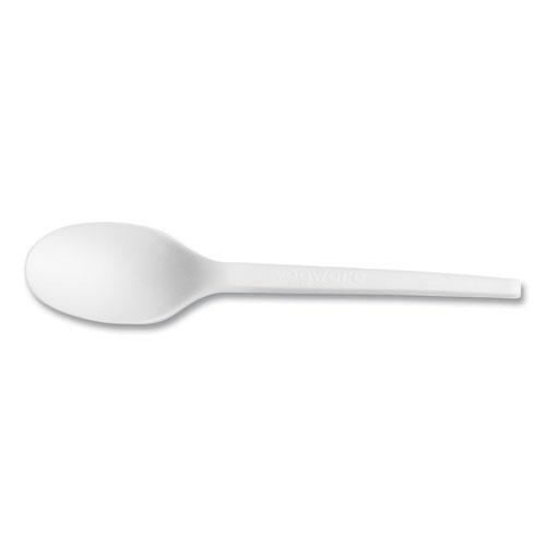 White CPLA Cutlery, Spoon, 1,000/Carton. Picture 1