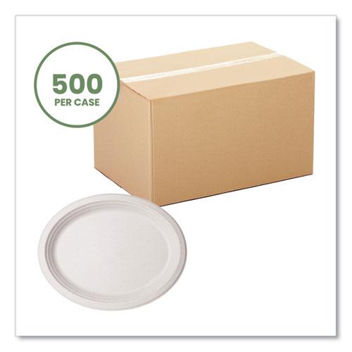 Nourish Molded Fiber Tableware, Platter, 8 x 10 x 1, White, 500/Carton. Picture 2