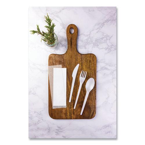 Cutlery Kits, Fork/Knife/Spoon/Napkin, White, 250/Carton. Picture 4