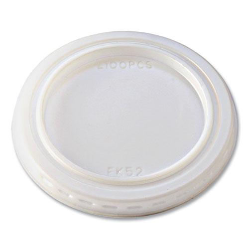 Portion Cup Lids, Fits 1 oz Squat Portion Cups, Clear, 125/Sleeve, 20 Sleeves/Carton. Picture 1