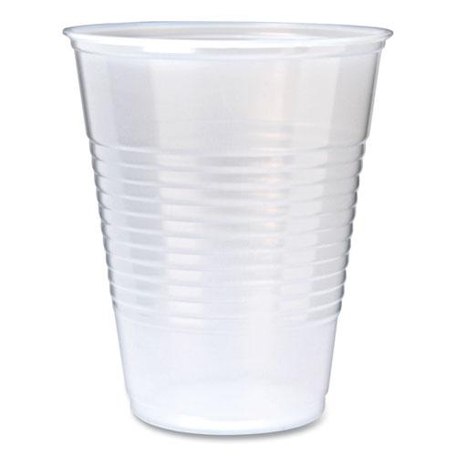 RK Ribbed Cold Drink Cups, 9 oz, Clear, 100/Sleeve, 25 Sleeves/Carton. Picture 1