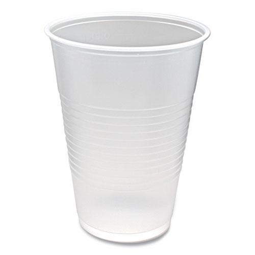 RK Ribbed Cold Drink Cups, 10 oz, Clear, 100/Sleeve, 25 Sleeves/Carton. Picture 1