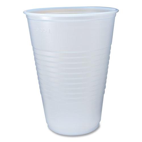 RK Ribbed Cold Drink Cups, 14 oz, Clear, 50/Sleeve, 20 Sleeves/Carton. Picture 1