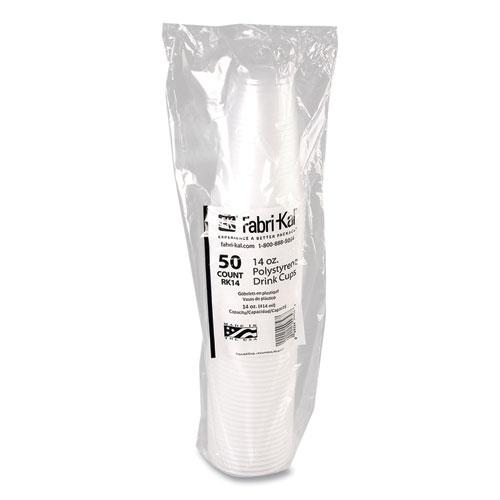 RK Ribbed Cold Drink Cups, 14 oz, Clear, 50/Sleeve, 20 Sleeves/Carton. Picture 3